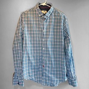 Moods of Norway Teal Plaid Button Down